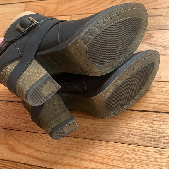 Black Leather Booties - Picture 2 of 5